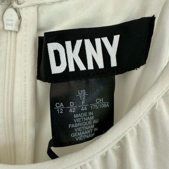 DKNY Ivory and Midnight Blue Maxi Dress - Picture 2 of 4